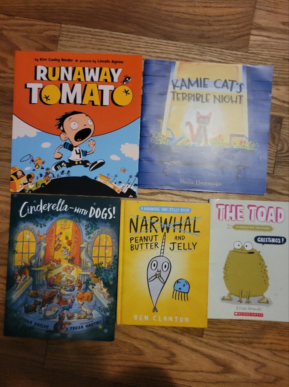 5 Books,Runaway Tomato + 4 Children’s Picture Books Bundle - Colorful Covers